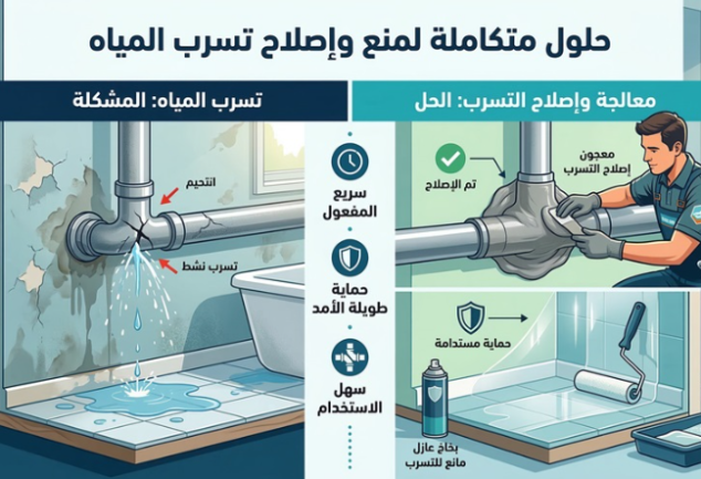 اصلاح تسرب الماء